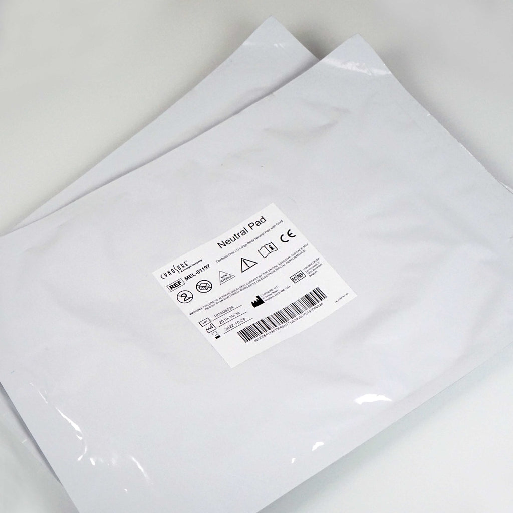 Ellman Cynosure Large Body Neutral Pads w/Cord RF Electrosurgical MEL-01197 x2pc