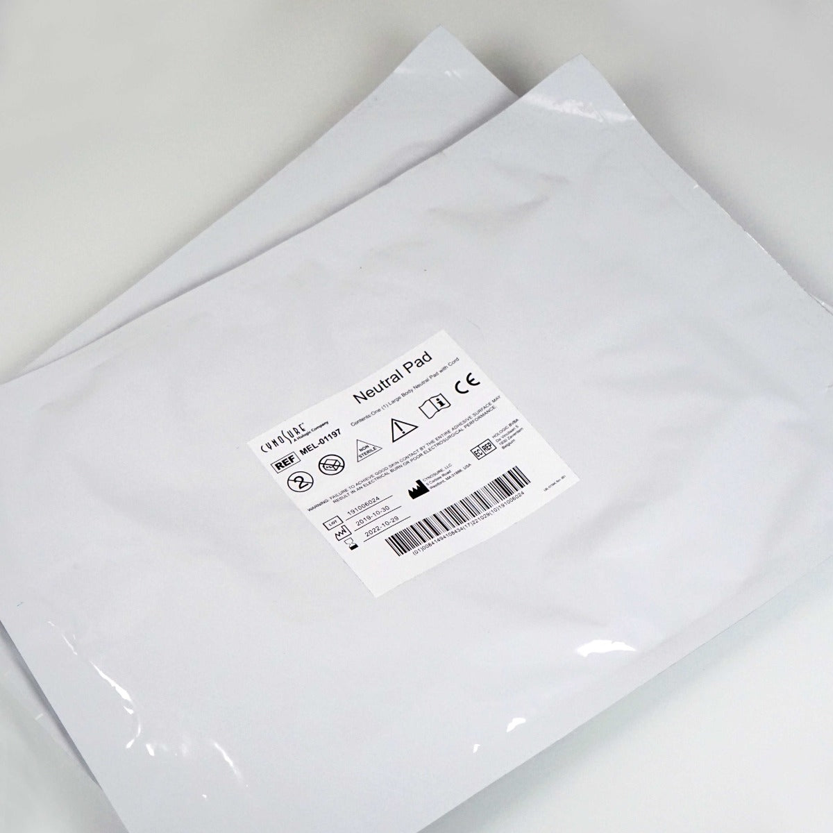 Ellman Cynosure Large Body Neutral Pads w/Cord RF Electrosurgical MEL-01197 x2pc