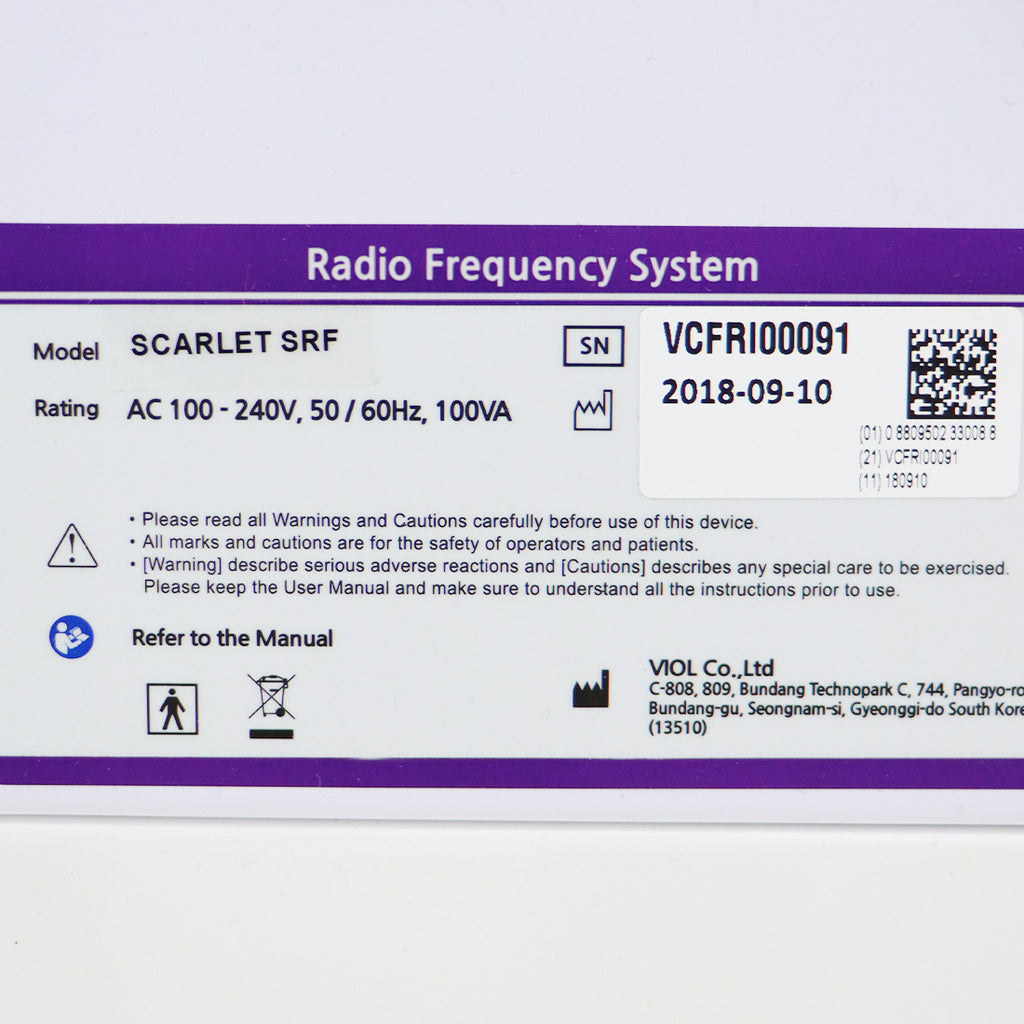 2018 Scarlet SRF Viol RF Microneedling Skin Tightening Rejuvenation Treatment