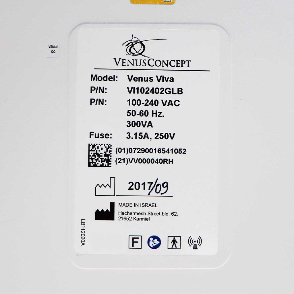 2017 Venus Concepts Viva Fractional RF Skin Resurfacing Scars VenusConcept