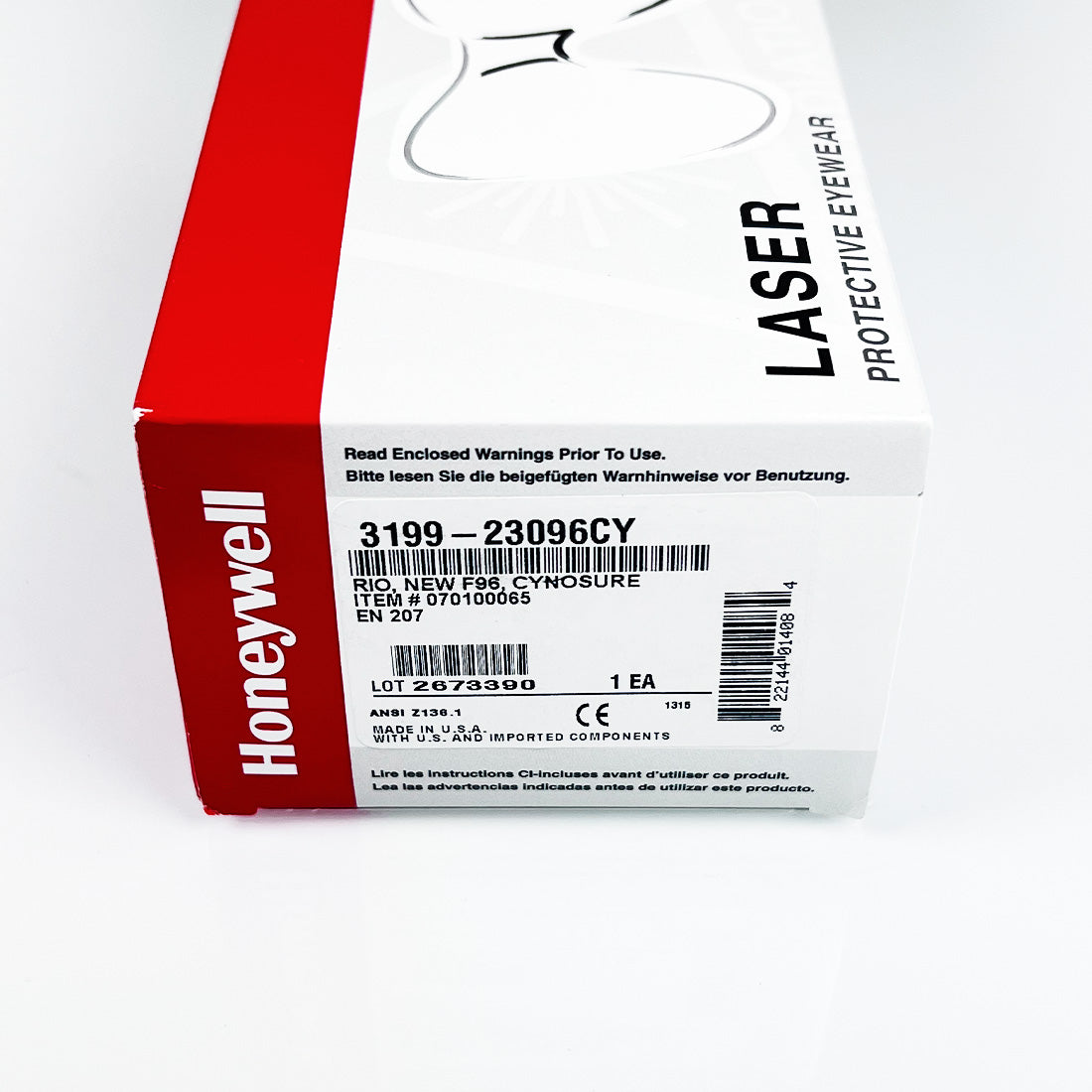 Honeywell Cynosure Laser Safety Glasses PPE Light Blue Lens OD8 @ 1060-1400nm