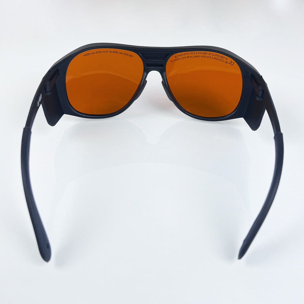 Laserex Laser Safety Glasses PPE Orange Lens OD6+ @ 190-1070nm NOIR Eyewear