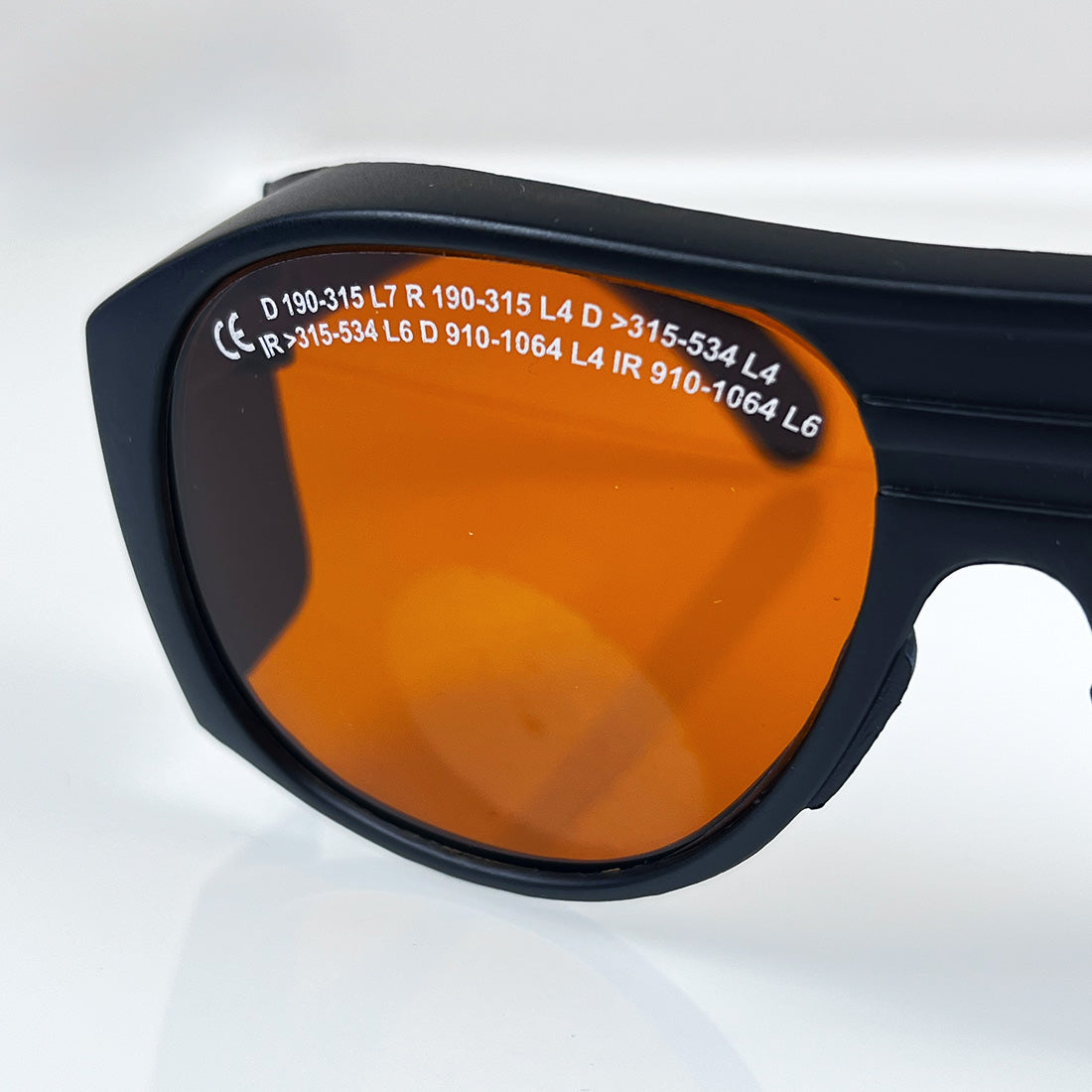 Laserex Laser Safety Glasses PPE Orange Lens OD6+ @ 190-1070nm NOIR Eyewear