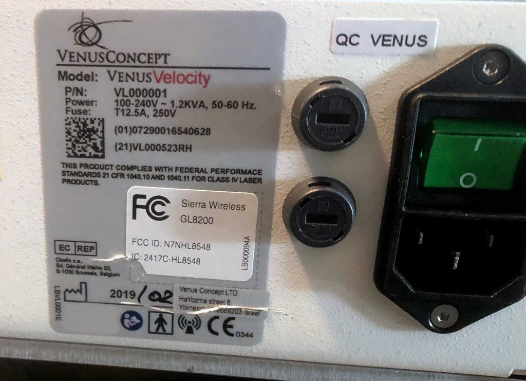 2019 VenusConcept Venus Velocity 800nm Diode Hair Removal Laser w/3 LightGuides