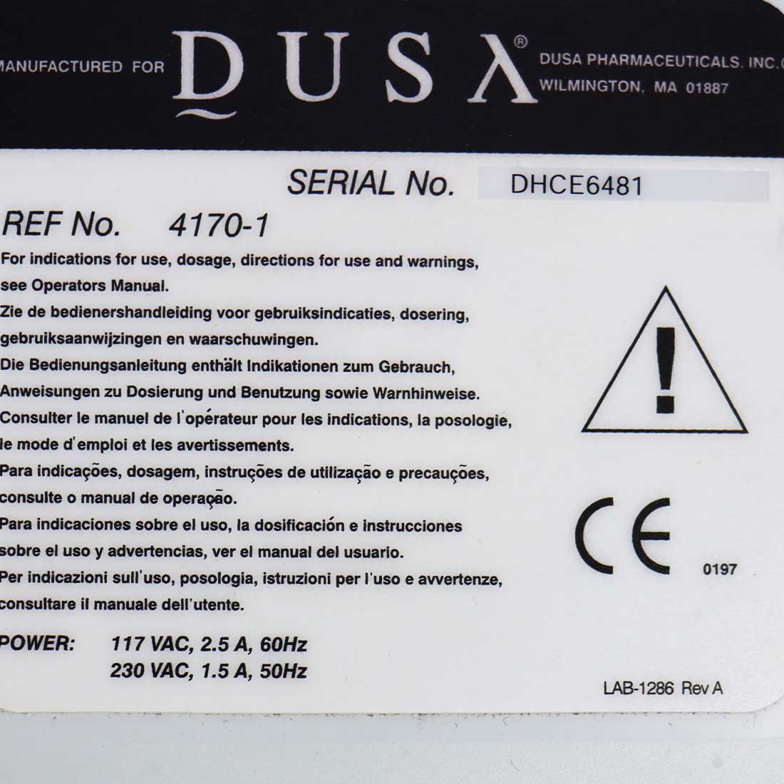 Dusa BLU Blue Light Photo Dynamic Light Therapy Acne Sun Damage Lamp 4170-1 2 3
