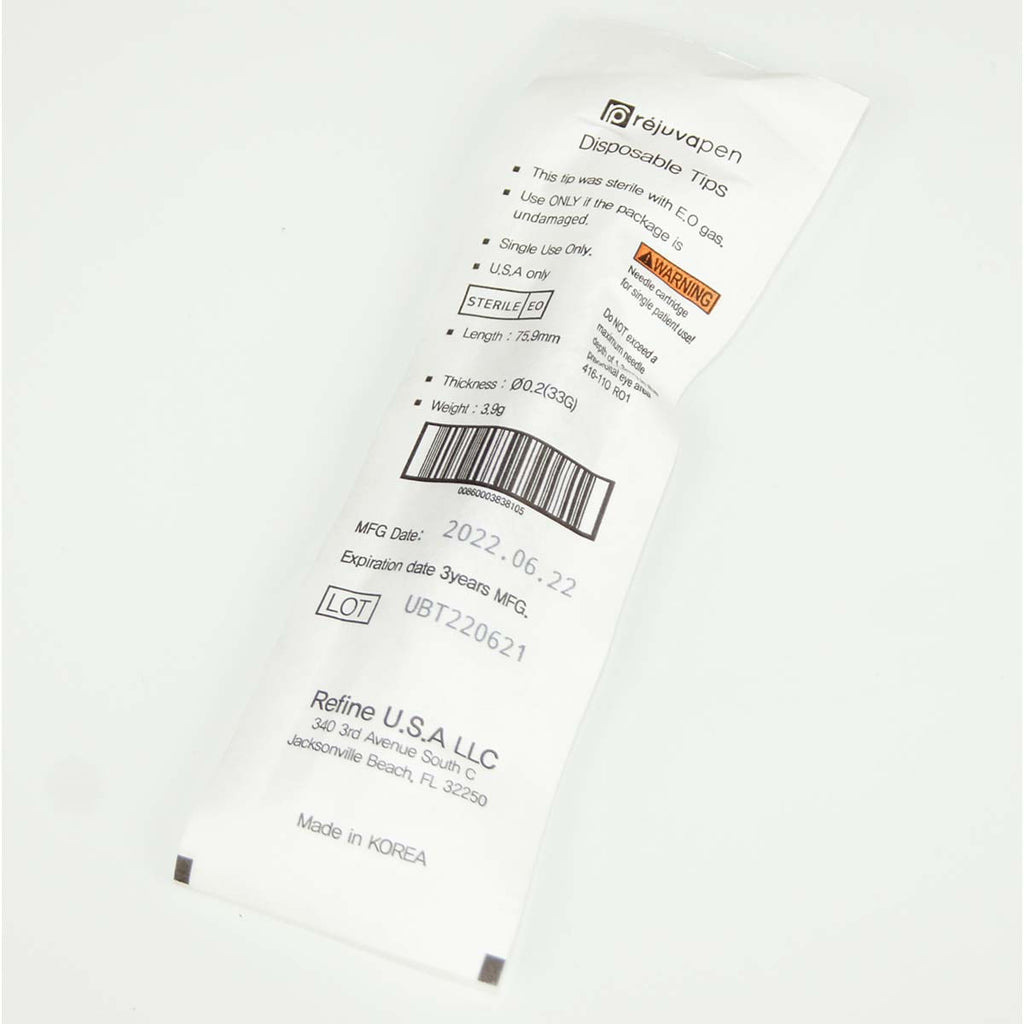 Refine RejuvaPen Microneedling Tip Microneedle RP Needle 2.5mm Exp06/25 x10-Pack