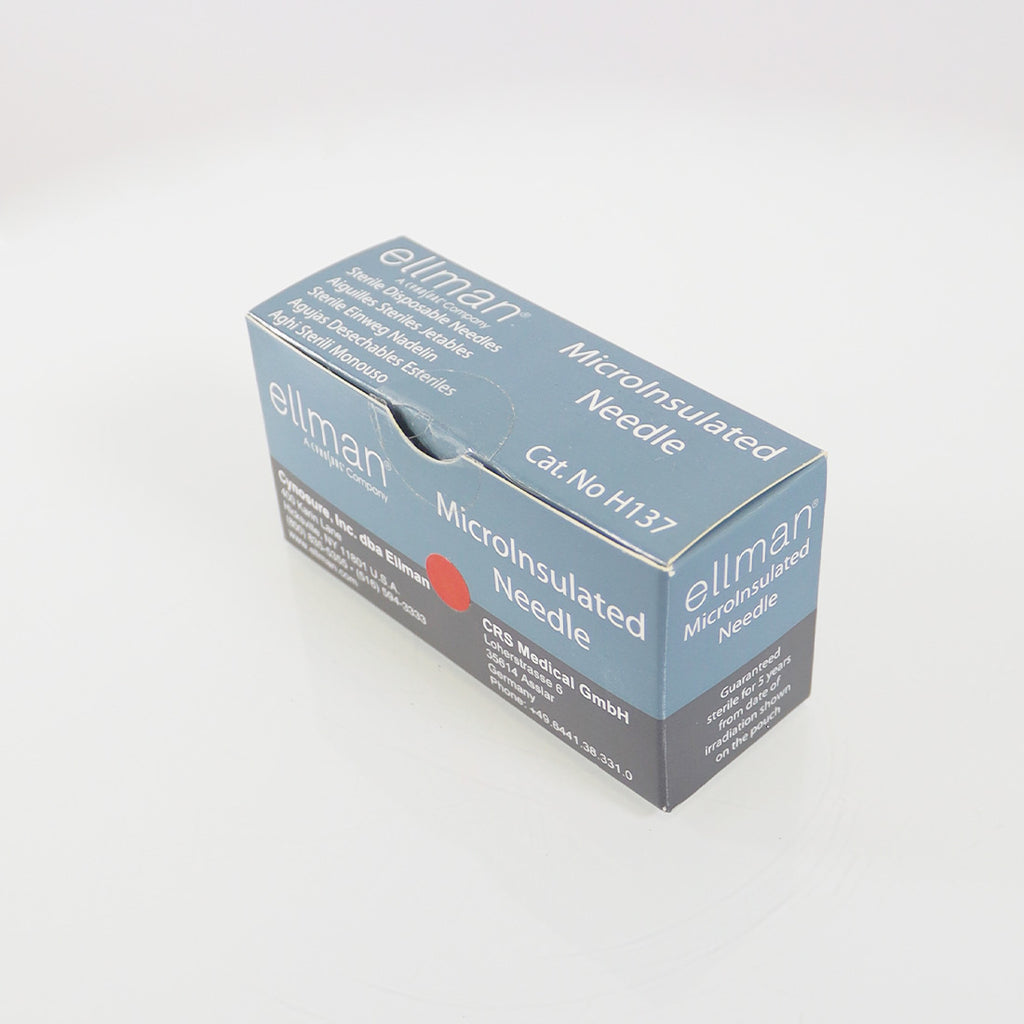 Cynosure Ellman MicroInsulated Needle Disposable Silver H137 Sterile-EX04/23 x48