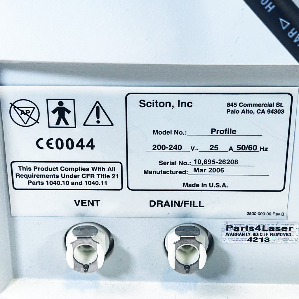 2006 Sciton Profile Erbium Yag Laser System 1319nm 1064nm 2940nm Scanner BBL