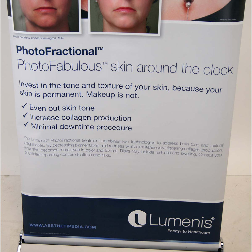 Lumenis Stellar M22 PhotoFractional Office Marketing Banner Display 85.5 x 35in