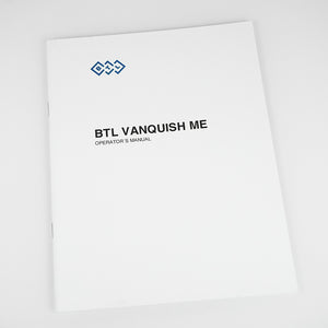 BTL Vanquish ME RF Operator Manual User Training Guide Operating Instructions