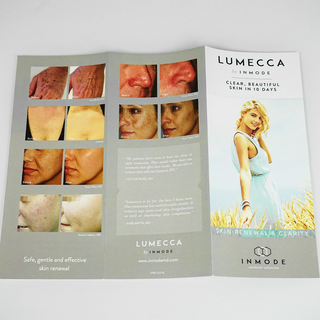 InMode LUMECCA Laser Beautiful Skin Treatment Marketing Brochure Pamphlet x23pcs