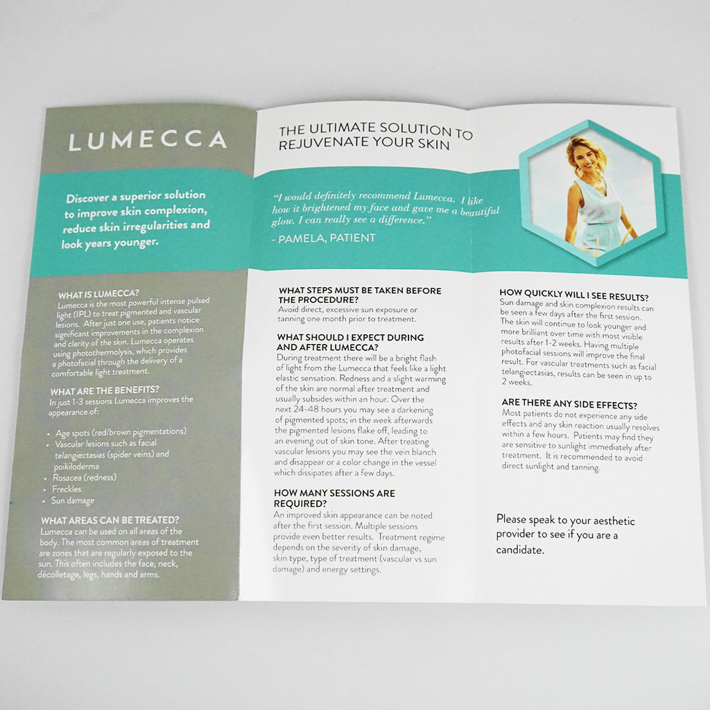 InMode LUMECCA Laser Beautiful Skin Treatment Marketing Brochure Pamphlet x23pcs
