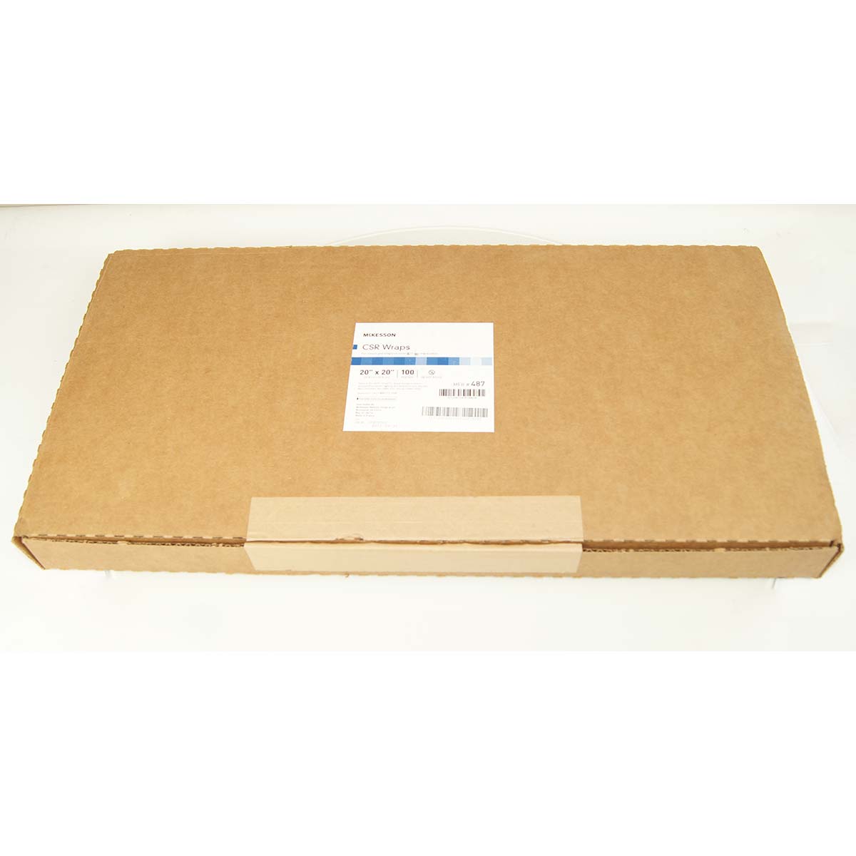 McKesson CSR Wrap Blue 20x20in Cellulose Steam / EO Gas Sterilization 100-Pack
