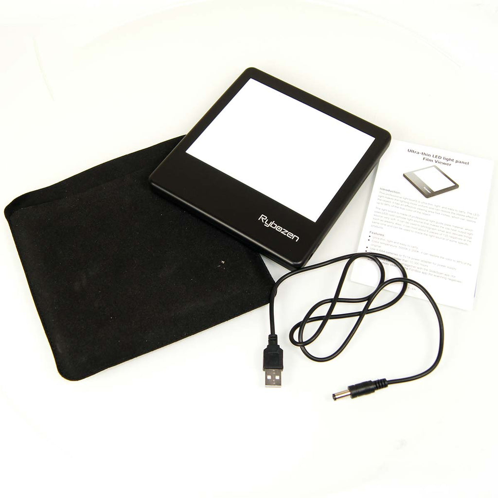 Rybozen Ultra-Thin Portable 5in x 4in LED Light Panel Photo Slides Film Viewer