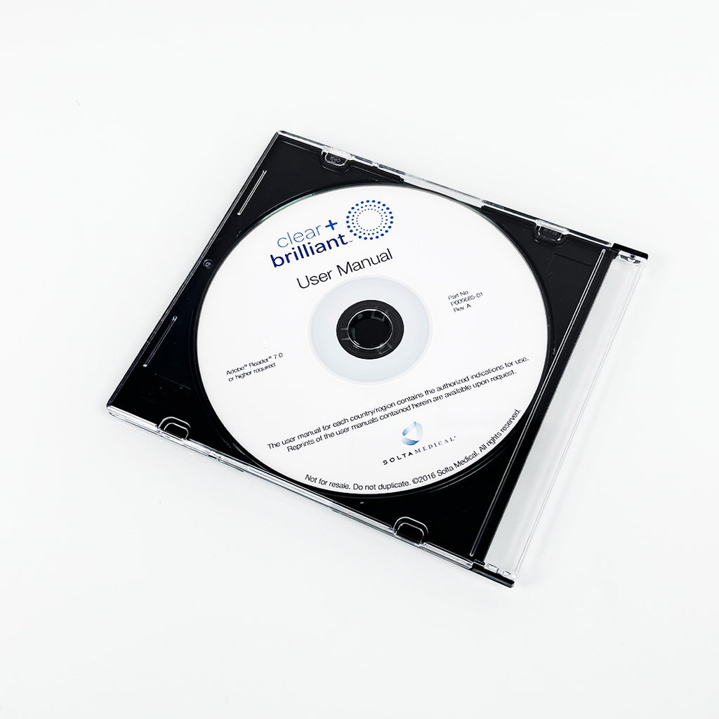 Solta Clear & + Brilliant Laser Operator User Manual Guide P009685-01 CD Disk