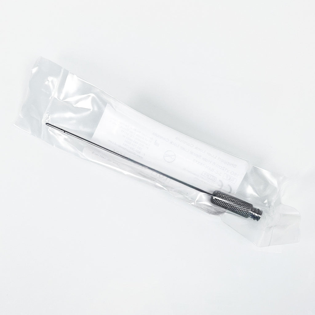 Shippert Luer Lock 16G x 12cm 6 Hole Spiral Blunt Nose Cannula Lok 3-C-BAN-16x12