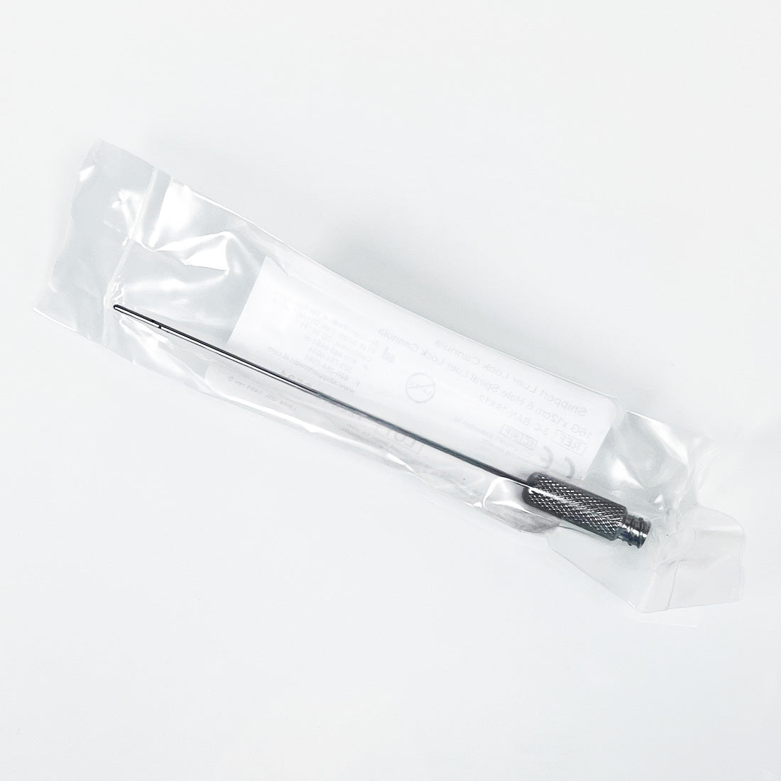 Shippert Luer Lock 16G x 12cm 6 Hole Spiral Blunt Nose Cannula Lok 3-C-BAN-16x12