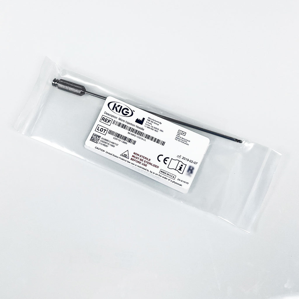 KIG Micro Injection Needle 12x15 Cannula Blunt Tip Single Port IM-MIN2-12G15-LL