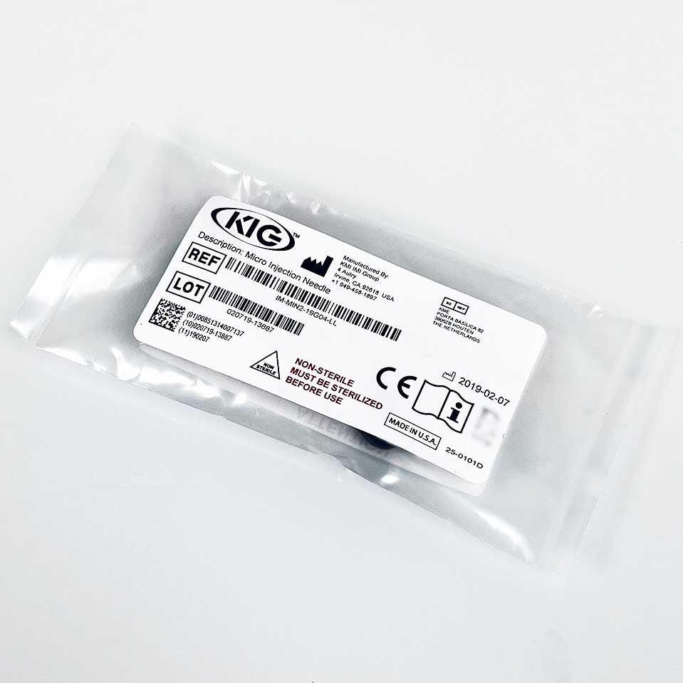 KIG Micro Injection Needle 19x4 Cannula Metal IM-MIN2-19G04-LL Cannulae NEW