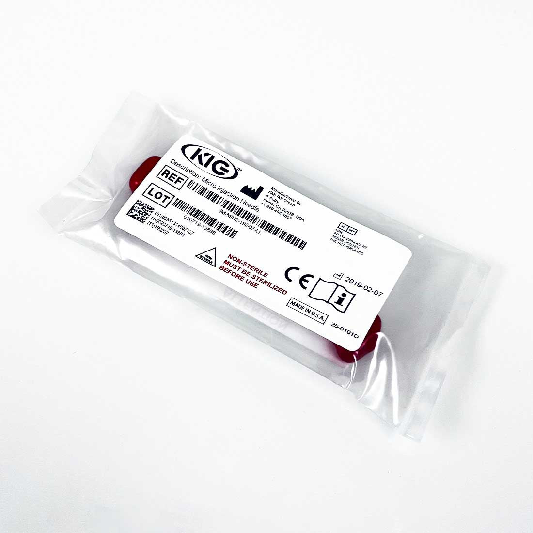 KIG Micro Injection Needle 19x7 Cannula Metal IM-MIN2-19G07-LL Cannulae NEW