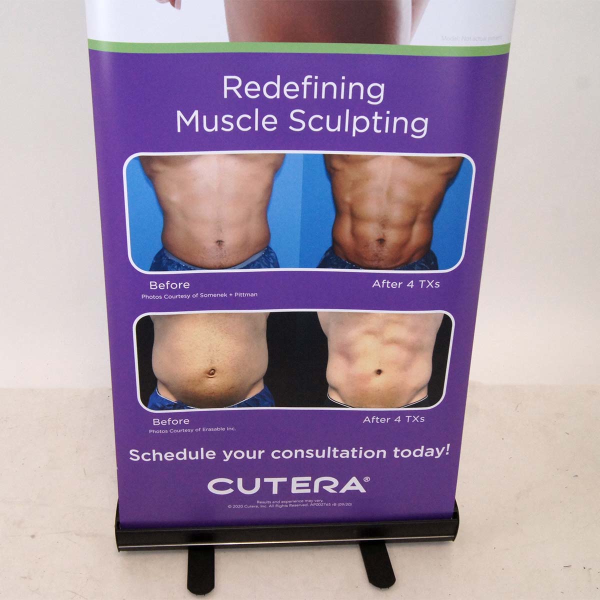 Cutera truSculpt Flex Redefining Muscle Sculpting Marketing Banner 24.5 x 82.5in