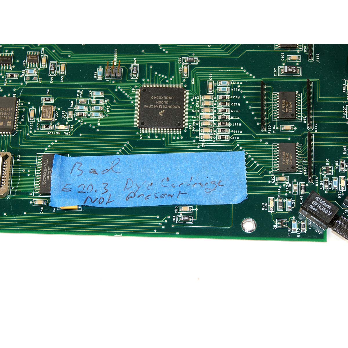 Candela Vbeam Perfecta System CPU I/O Green PCB Board BAD 7122-00-7498 PARTS AS-IS