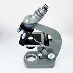 Olympus Tokyo Japan Grey Microscope Binocular Viewer Interchangeable Light As-Is