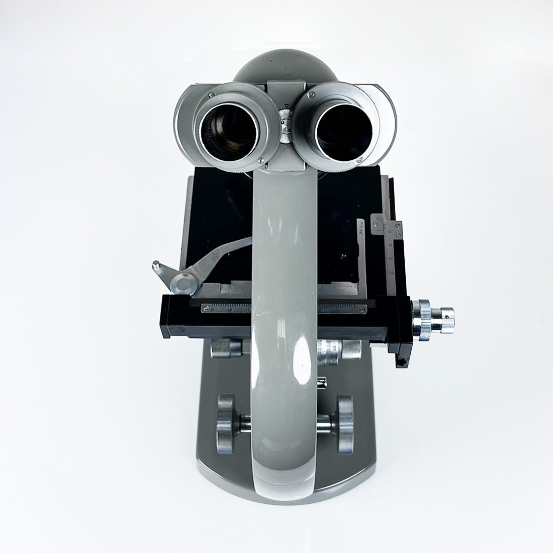 Olympus Tokyo Japan Grey Microscope Binocular Viewer Interchangeable Light As-Is