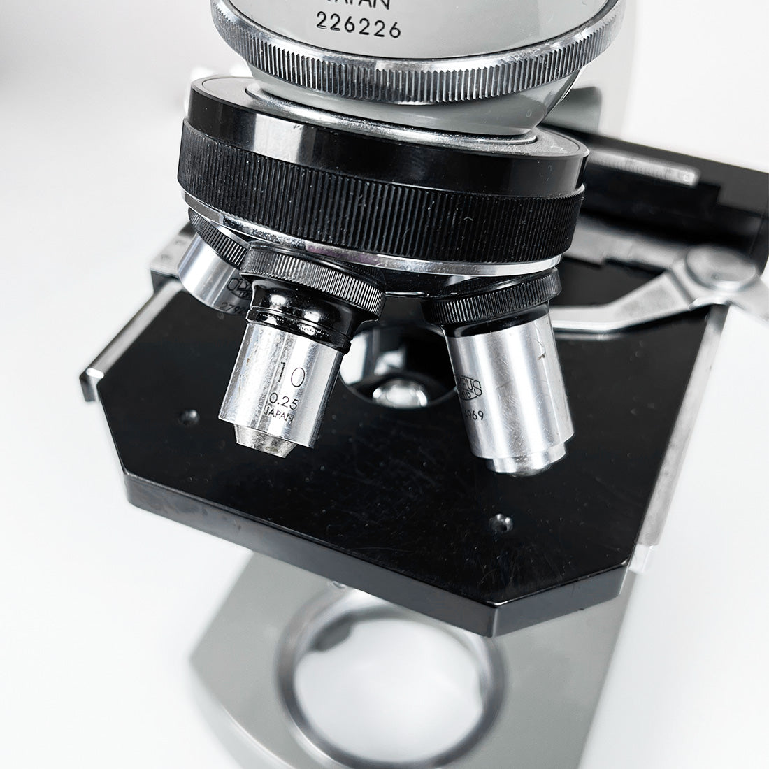 Olympus Tokyo Japan Grey Microscope Binocular Viewer Interchangeable Light As-Is
