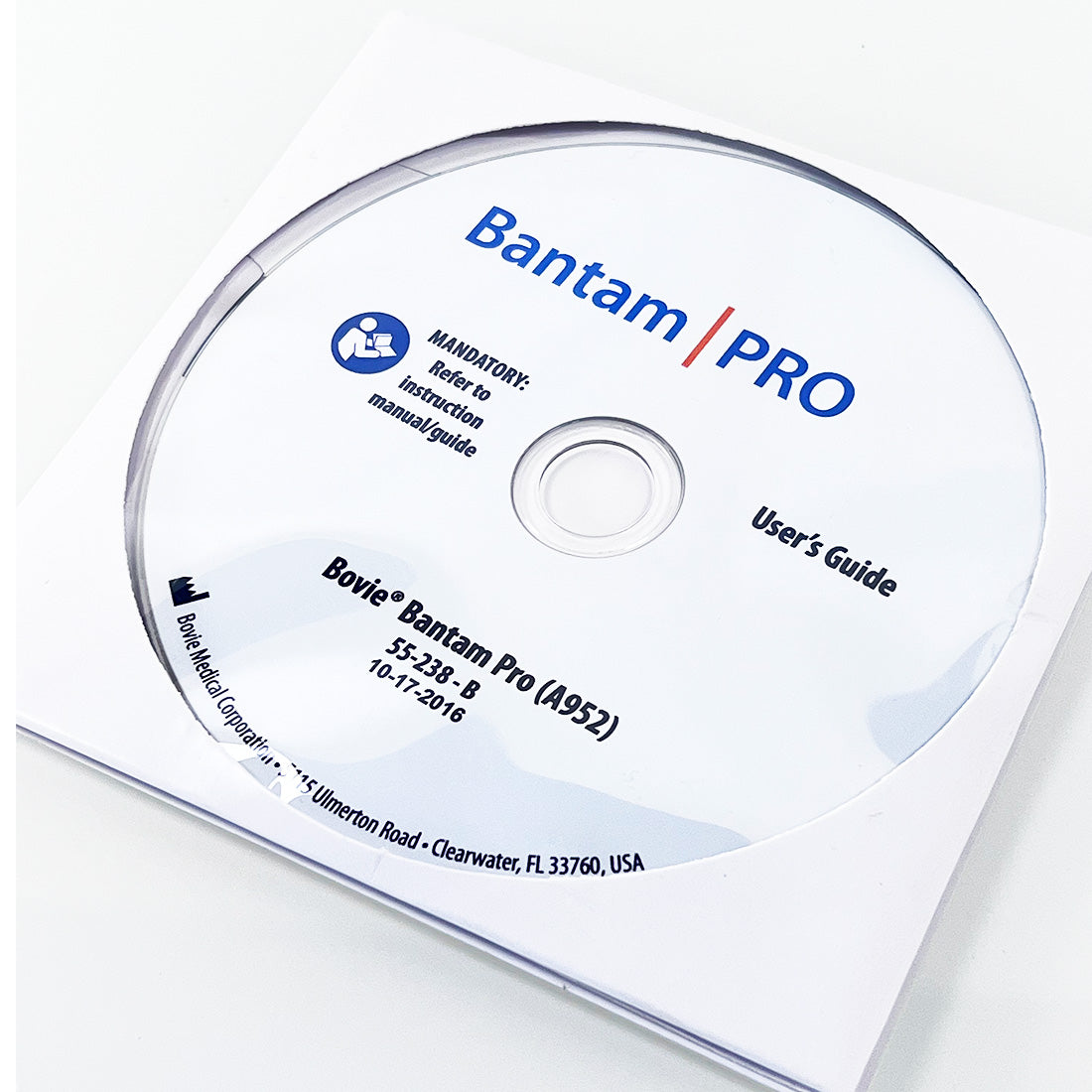 Bovie Renuvion Bantam PRO A952 User Guide Operator Instruction Manual CD Disk