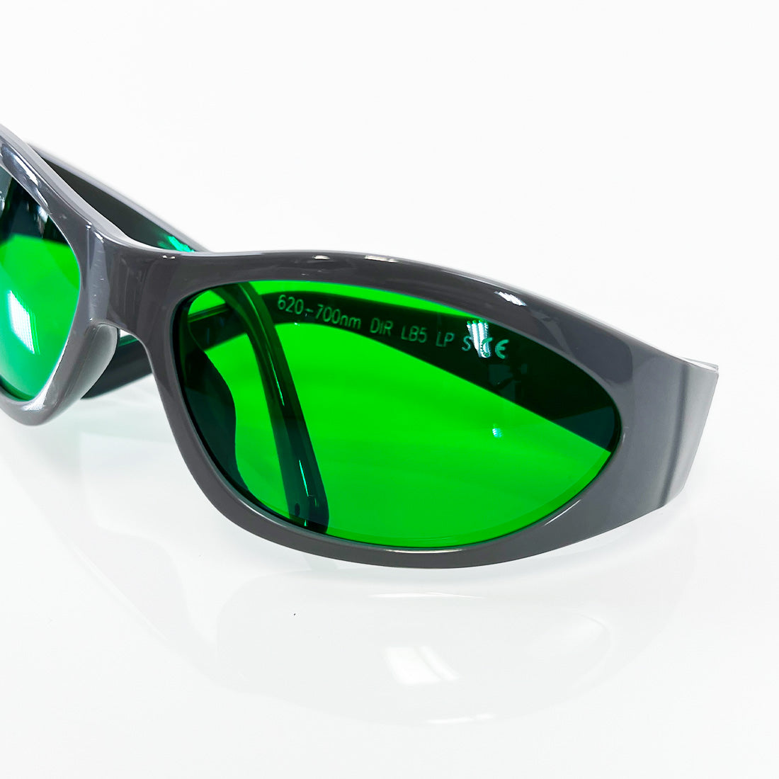 MRP Laser Safety Glasses PPE Green Lens 600-700nm OD6+ Operator Eyewear - Grey