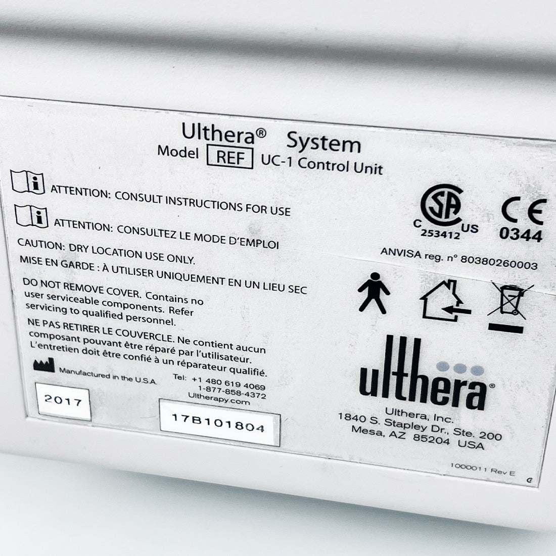 2017 Ulthera Ultherapy DeepSEE Ultrasound Skin Tightening Contouring PARTS UNIT