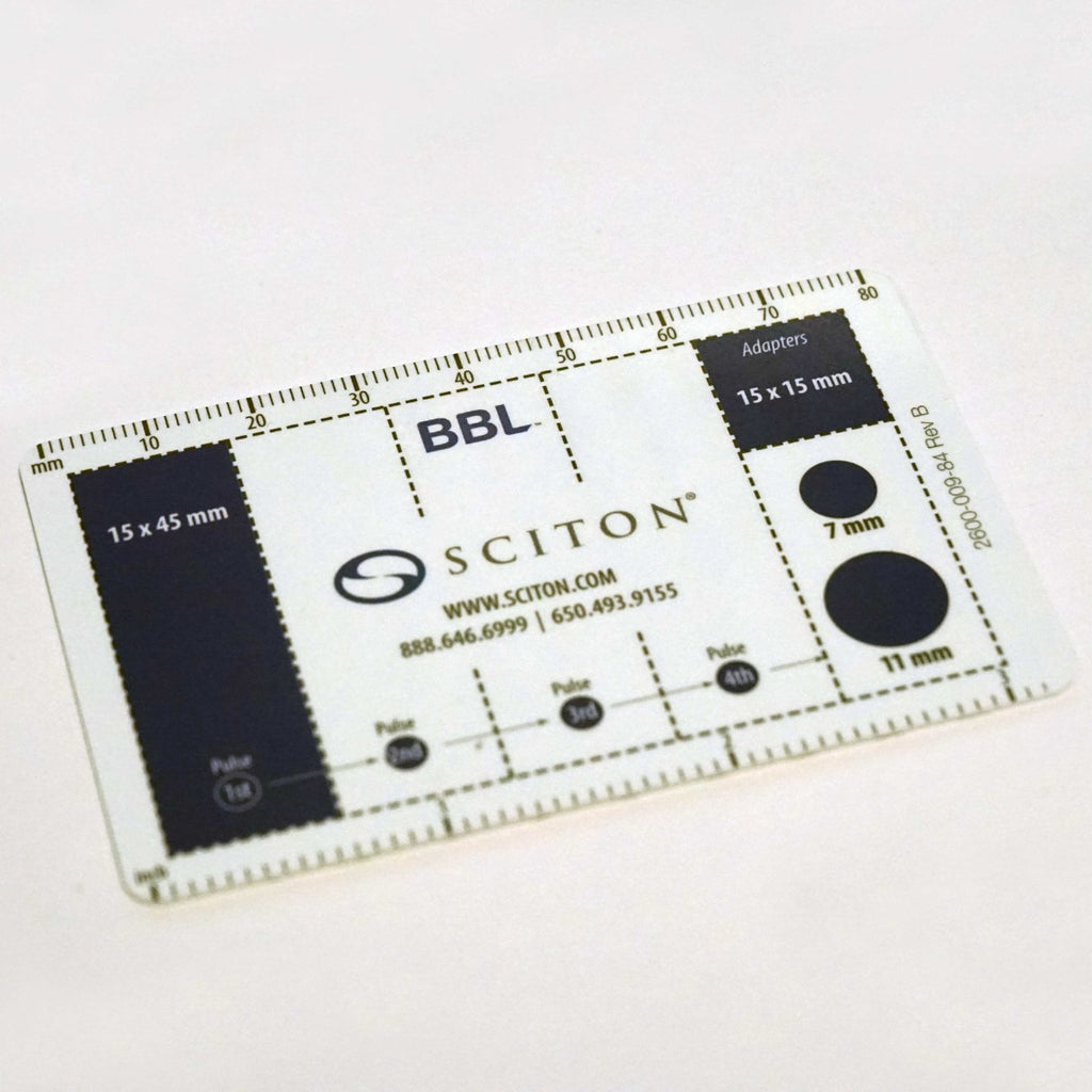Sciton ClearV Laser BBL Lesion Size Measuring Gauge Card Clear V 2600-009-84