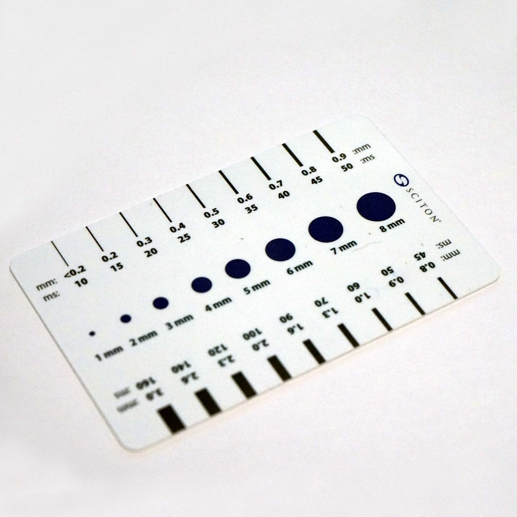 Sciton ClearV Laser BBL Lesion Size Measuring Gauge Card Clear V 2600-009-84