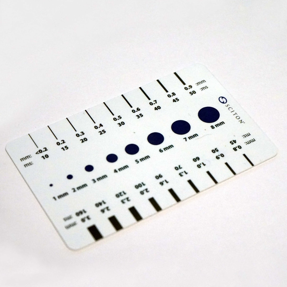 Sciton ClearV Laser BBL Lesion Size Measuring Gauge Card Clear V 2600-009-84