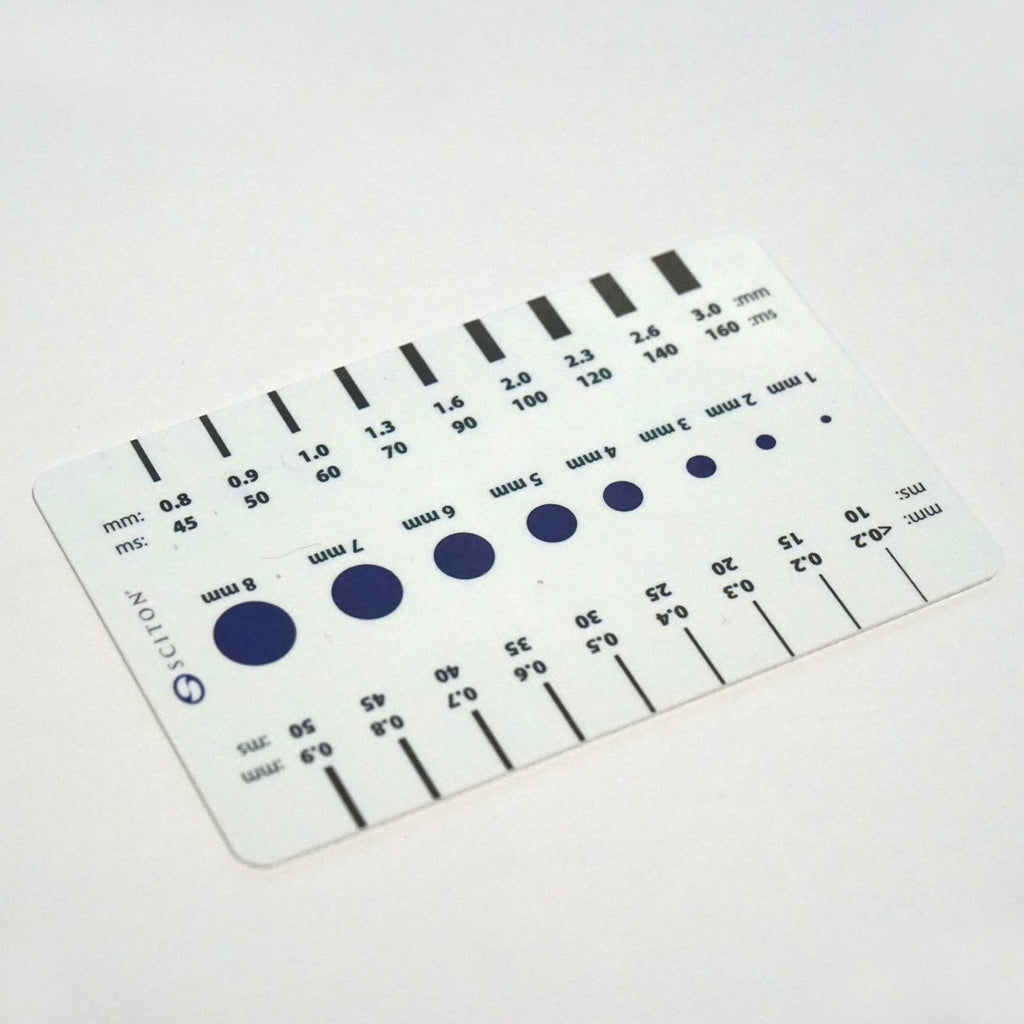 Sciton ClearV Laser BBL Lesion Size Measuring Gauge Card Clear V 2600-009-84