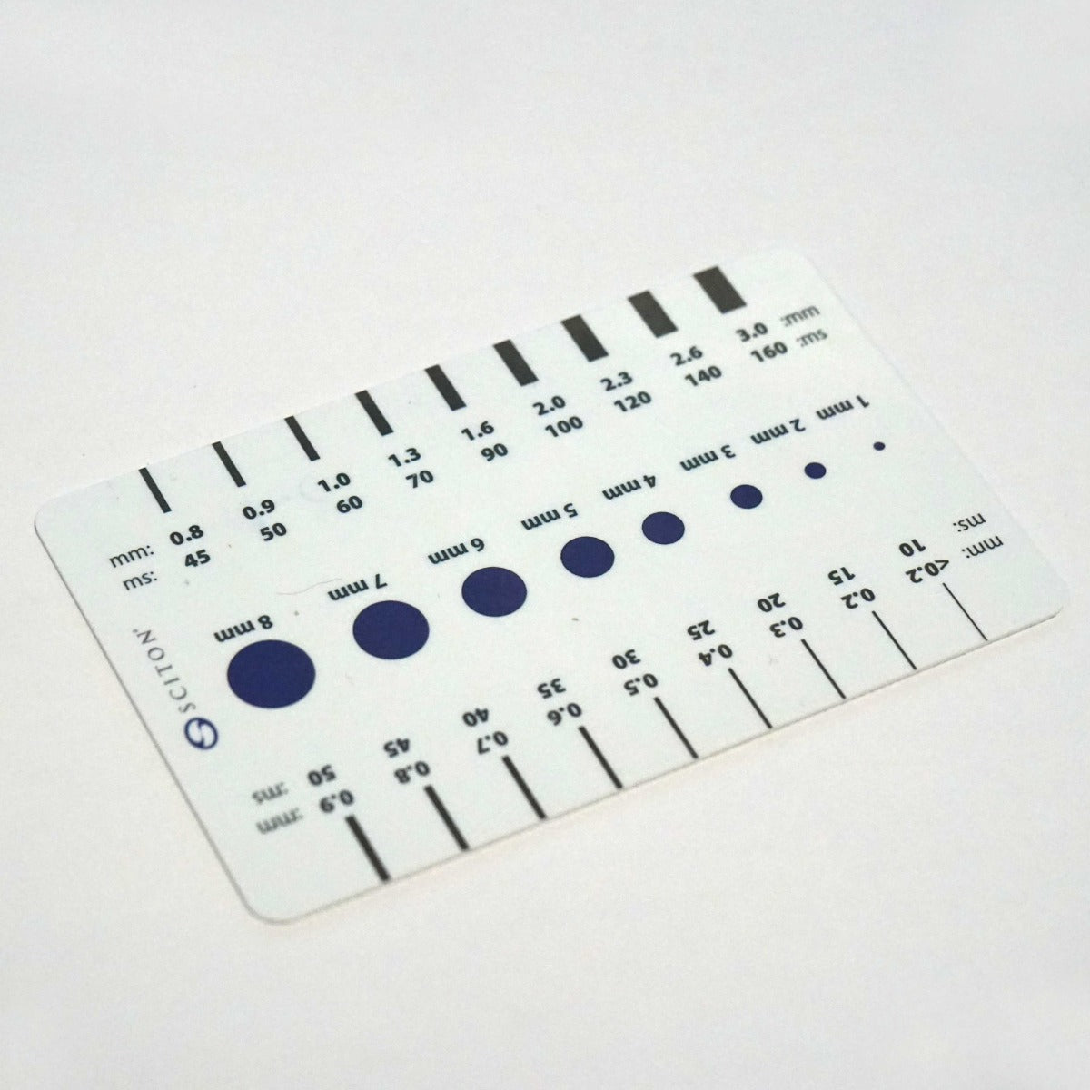 Sciton ClearV Laser BBL Lesion Size Measuring Gauge Card Clear V 2600-009-84