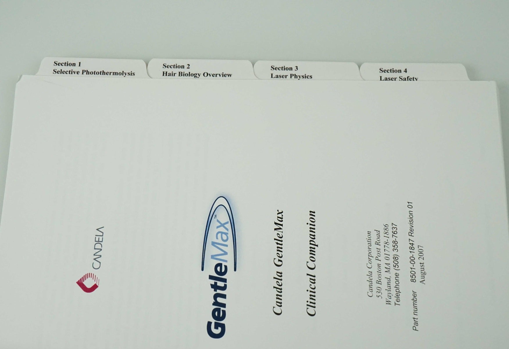 Candela GentleMAX Laser Clinical In-Service User Manual Treatment Guidelines