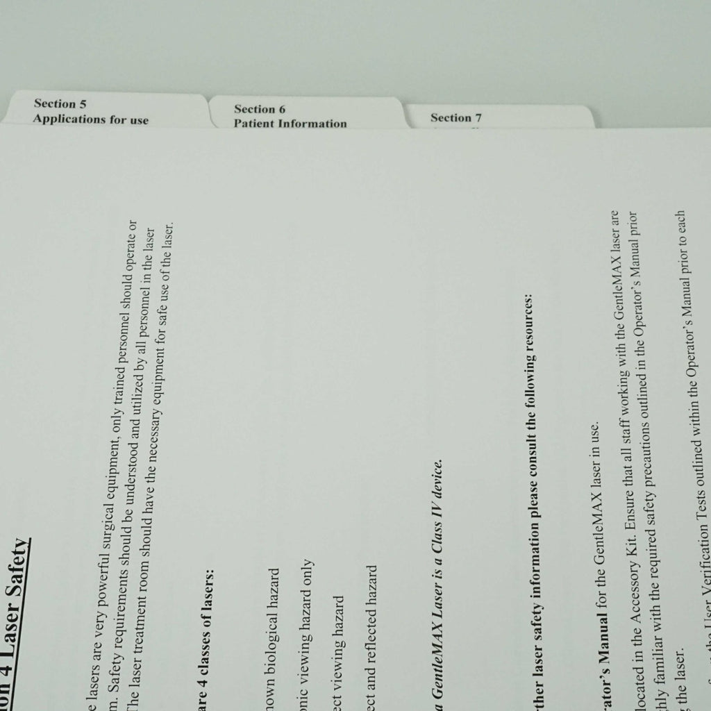 Candela GentleMAX Laser Clinical In-Service User Manual Treatment Guidelines