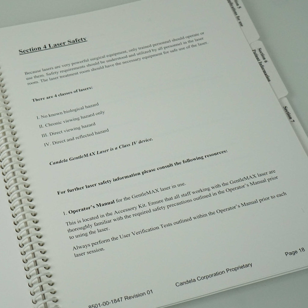 Candela GentleMAX Laser Clinical In-Service User Manual Treatment Guidelines
