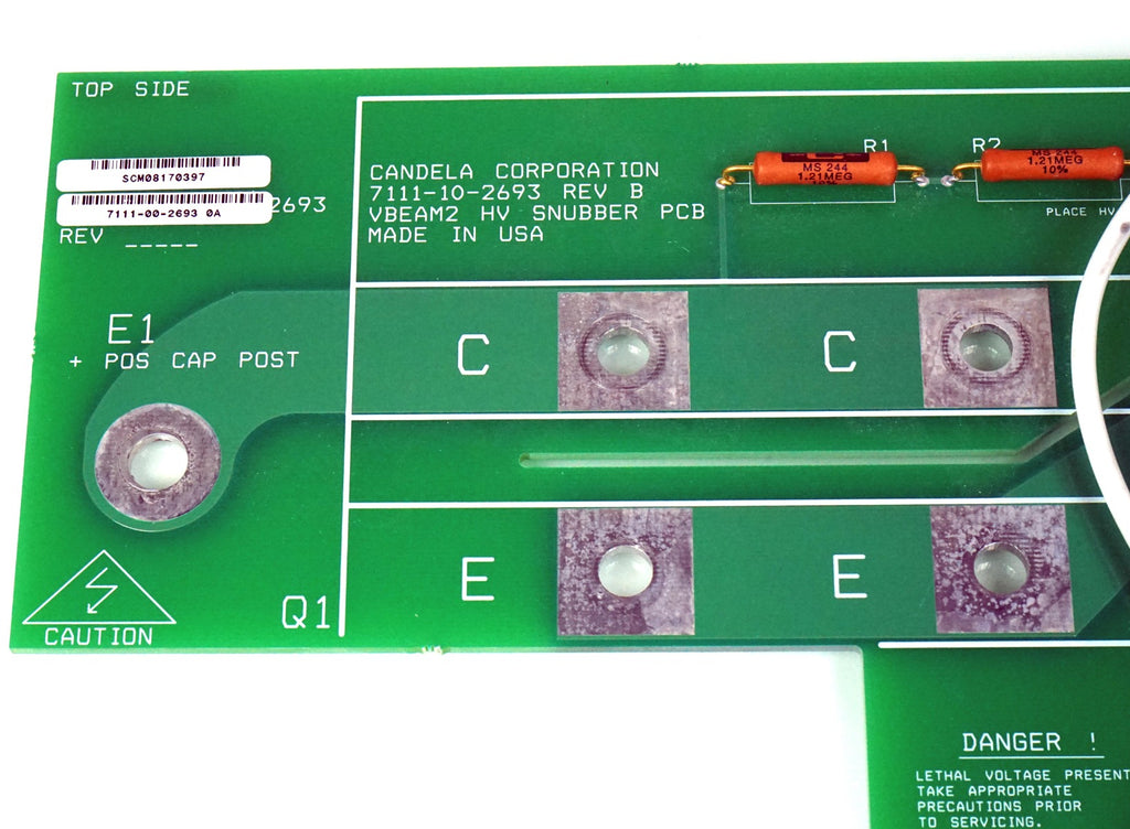 Candela Laser VBeam Perfecta HV PCB Snubber 7111-10-2693 V Beam 2 Board PARTS