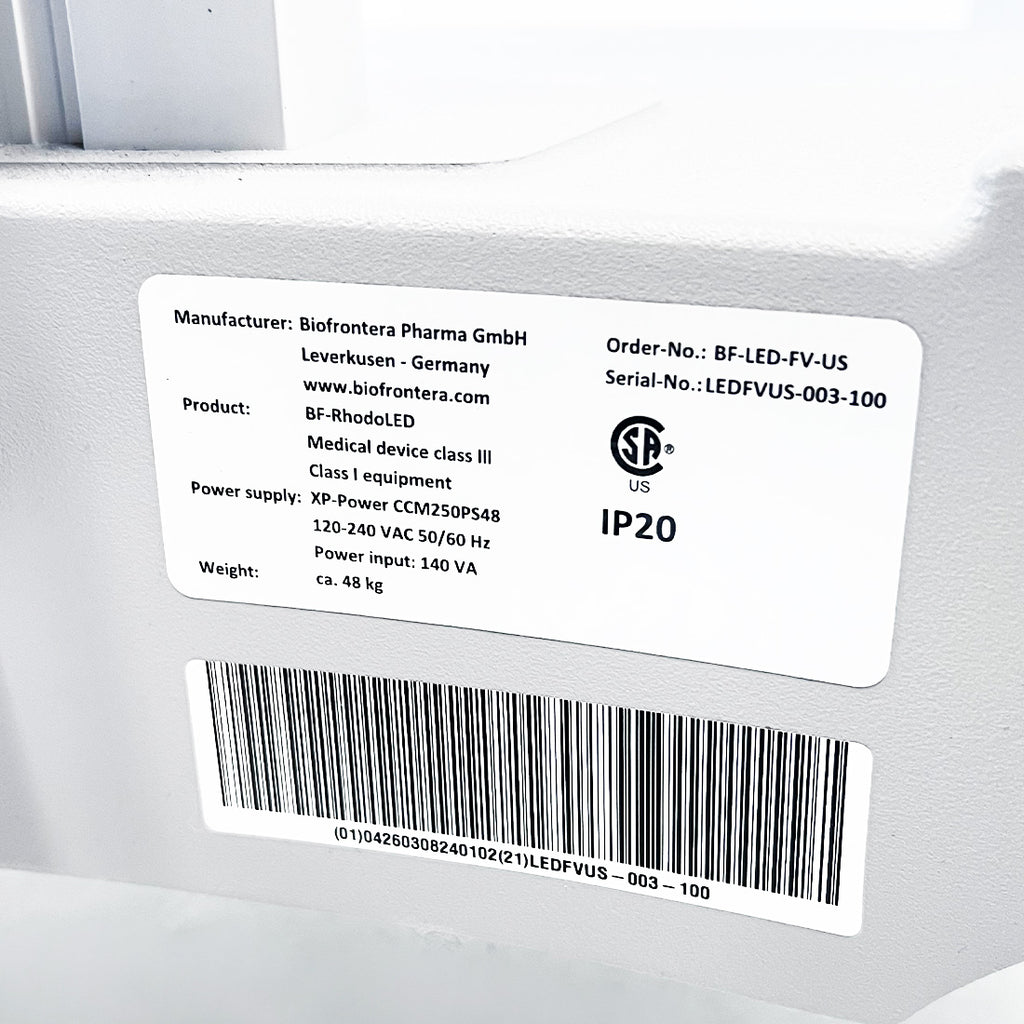 Biofrontera Pharma GmbH BF-RhodoLED Red Light Lamp Therapy Keratosis PpIX Lesion