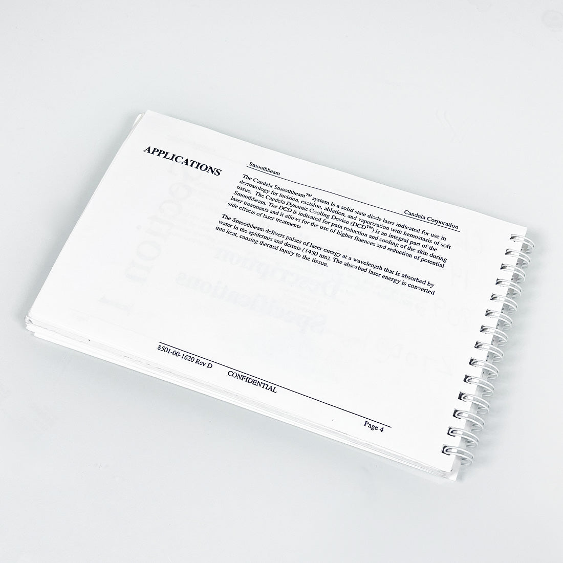 Candela Smoothbeam Laser Operator's Manual Operation User Guide 8501-00-1620 D