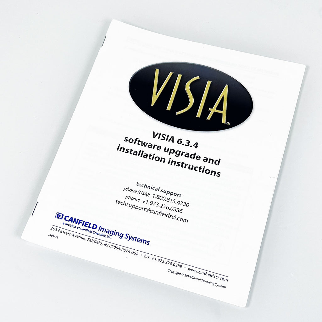 Canfield Imaging System VISIA 6.3.4 Software Upgrade Installation Instructions