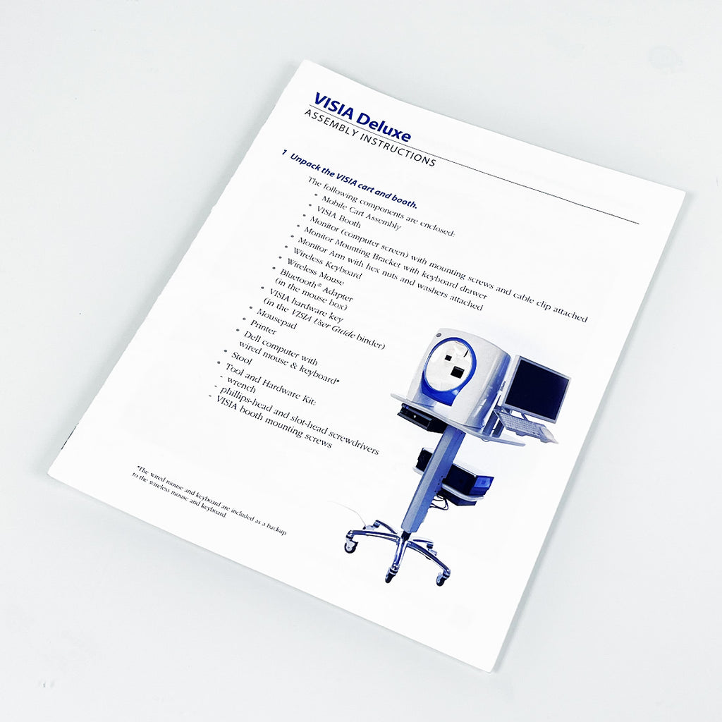 Canfield Imaging Systems VISIA Deluxe Assembly Instructions User Setup Guide