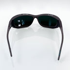 Cocoons Glasses Protective Eyewear Rhodo LED Brown Frame Green Tint Sun