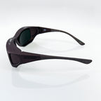 Cocoons Glasses Protective Eyewear Rhodo LED Brown Frame Green Tint Sun