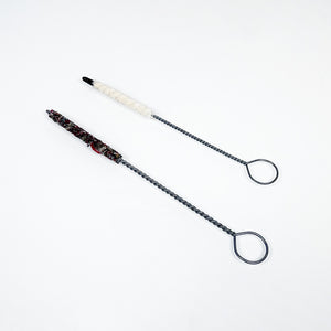 Cleaning Brush Soft Cloth 7" 8" Microfiber Micro Fiber Metal Shaft Set of 2