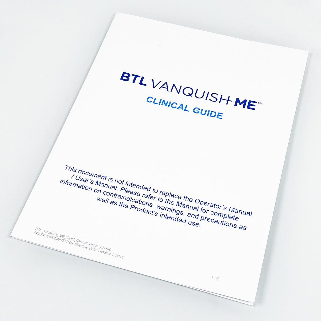 BTL Vanquish ME Clinical Guide 2016 713-74VQMCLINGEN100 Quick Reference Booklet
