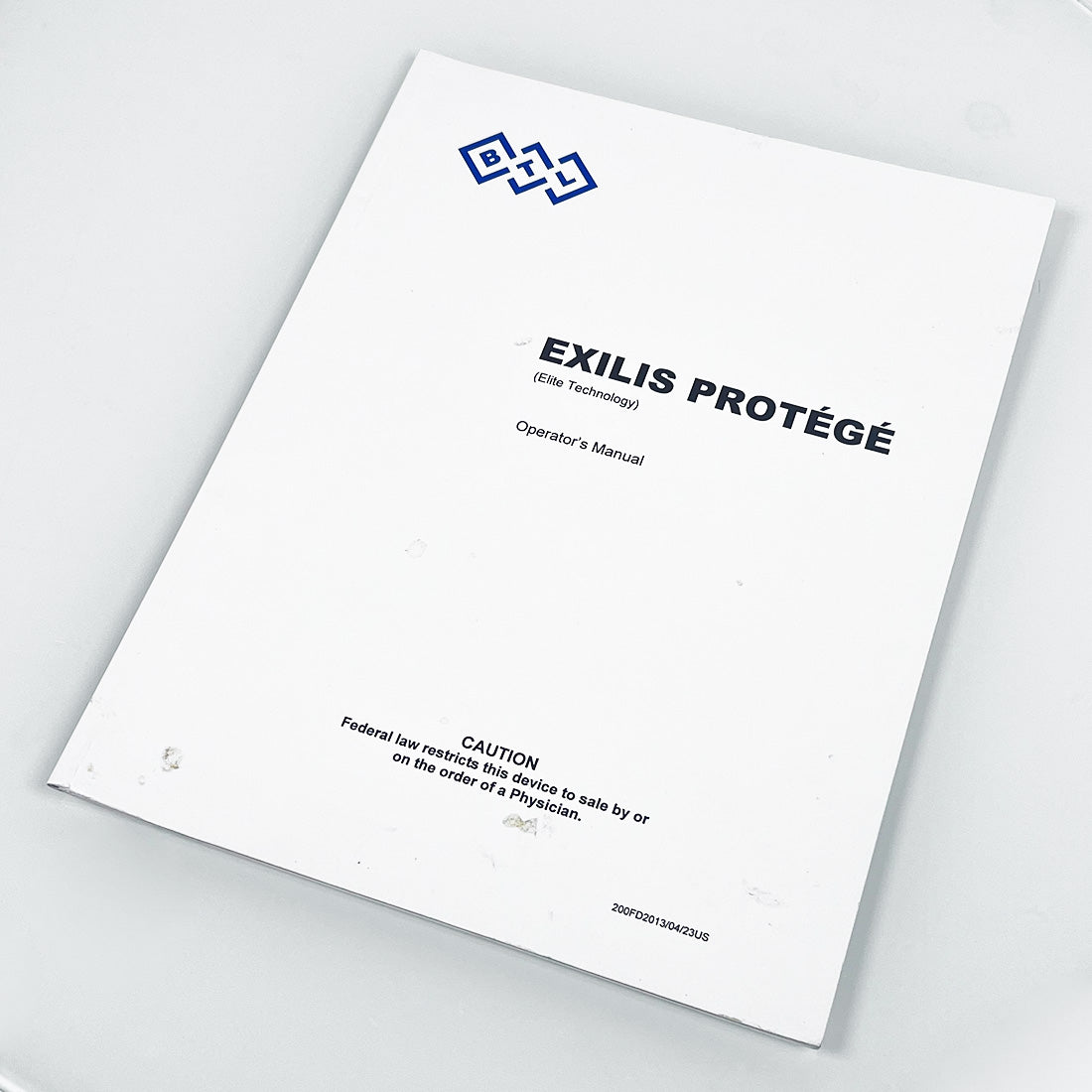 BTL Exilis Protege Operator's Manual 2013 745-80MANUS200 Elite Technology Book